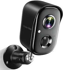 Security Cameras Wireless Outdoor, 1080P Battery Powered AI Motion Detection Spotlight Siren Alarm WiFi Surveillance Indoo...