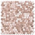 Avant Decor | Peel and Stick Backsplash Tiles | Stick On Wall Tiles for Kitchen and Bathroom | Easy DIY Installation | Aluminum Mini Hexagons | 10.35” x 10.35” | Single Tile
