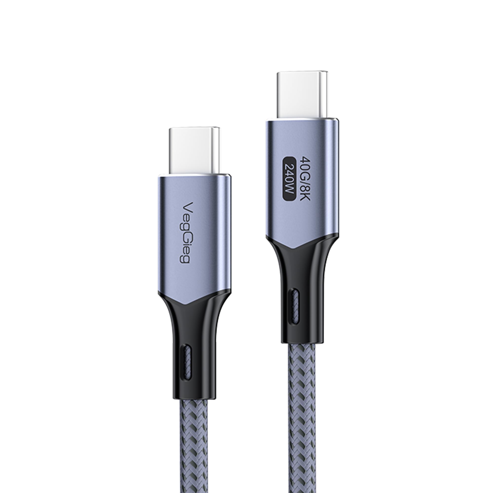USB 4.0 E-Mark 240W 40Gbps Thunderbolt 4 8K 60Hz Type-C Görüntü Hızlı Şarj ve Data Kablosu 50 CM