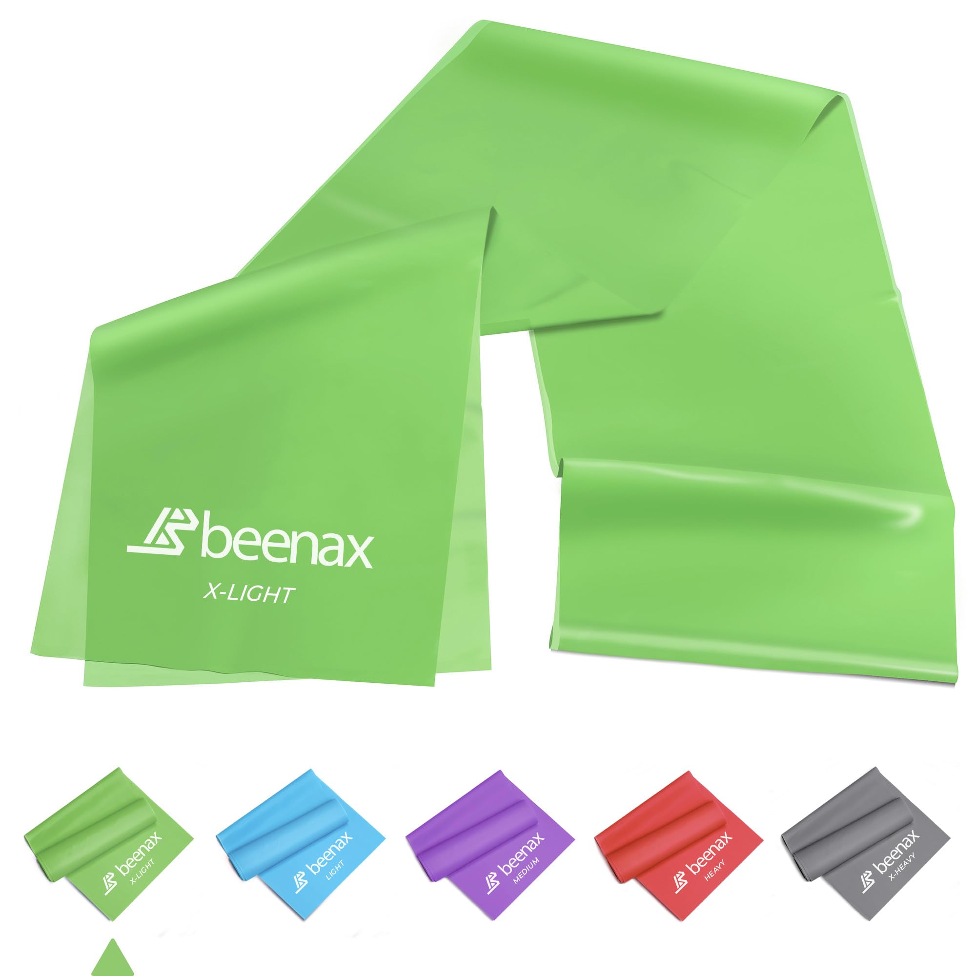 Beenax Resistance Band For Men & Women - Exercise Band to Build Muscle, Flexibility, Strength for Pilates, Yoga, Rehab, Stretching, Fitness, Gym, Physio, Strength Training and Workout โ image 1