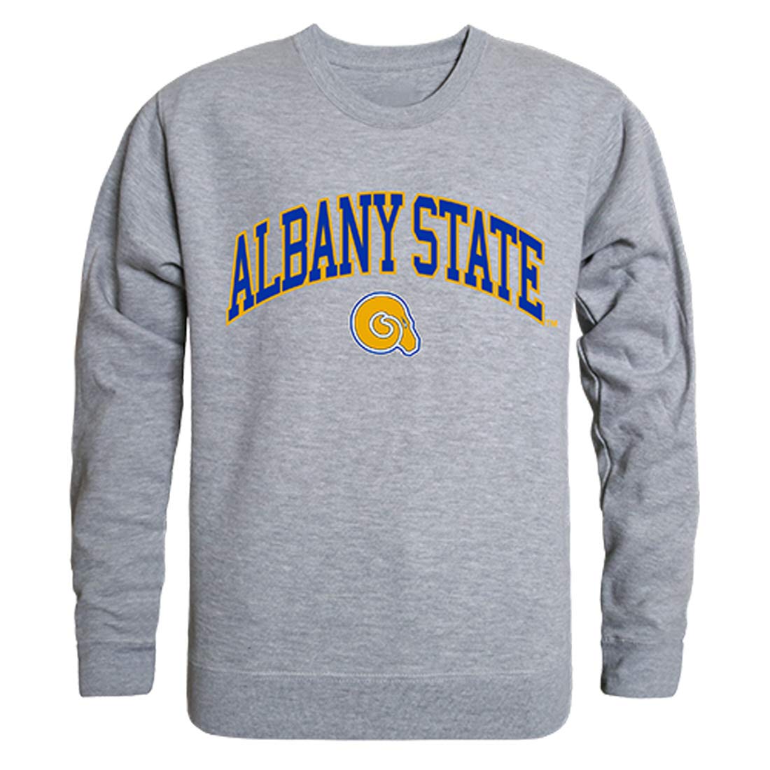 Albany State Golden Rams NCAA Campus Crewneck Sweatshirt - Medium, Heather Grey