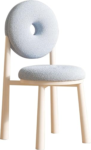 Miniatura 39 de JKGHK Donut Dining Chairs, Upholstered Kitchen Chairs with Back, Armless Living Room Chair with Metal Legs, Plush Accent Chair for Bedroom, Balcony,