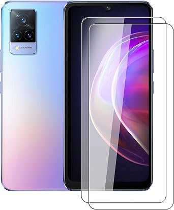 [2-Piece] for Vivo V21 5G 6.44" Screen Protector, 9H Hardness Anti-Scratch Tempered Glass Screen Protector,No Bubbles Tempered Glass Protective Film for Vivo V21 5G
