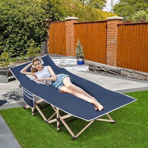 Folding-Camping-Cot-for-Sleeping-Portable-Cots-for-Adults-Heavy-Duty-Cot-Bed-550LBSMax-Load-Extra-Wider-Cots-with-Large-Pocket-for-Outdoor-Office-BeachBlue