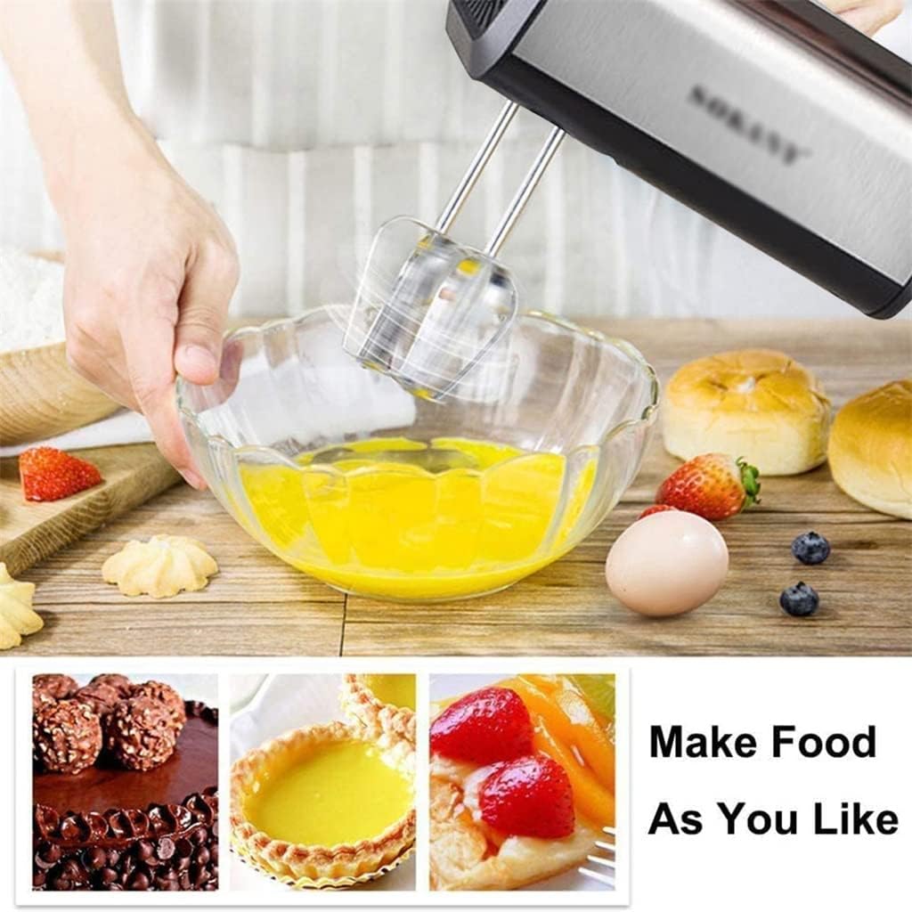 Electric Food Mixer Hand Blender Egg Beater Mixer Spiral Whisk Crea (Color : A Size : As the picture shows)