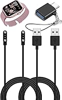 Vista 1 de Cable de carga para reloj inteligente AKUMAKA G62, cable magnético USB A de carga rápida con adaptador USB C (2 cables + 1 adaptador)