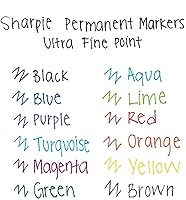 Vista 6 de Sharpie - Rotuladores permanentes, punta ultrafina, negro, 1 paquetes, 12
