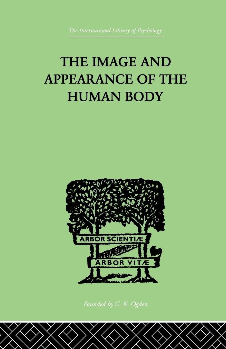 The Image and Appearance of the Human Body: Studies in the Constructive Energies of the Psyche (The International Library of Psychology)