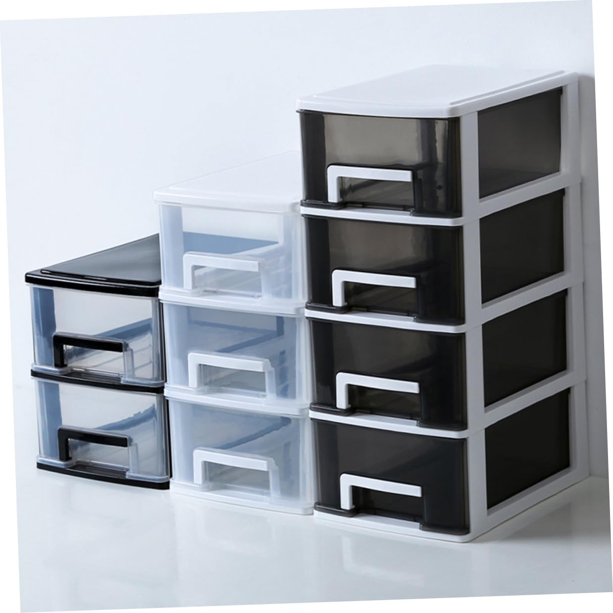 Cassetto Contenitore in Plastica Pp a 3 Strati Design Multifunzionale, Semplice e Raffinato, per Soggiorno e Studio, Organizer da Scrivania Pratico e Funzionale