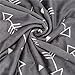 BORITAR Baby Blanket Super Soft Minky with Double Layer Dotted Backing, Little Grey Arrows Printed 30 x 40 Inch, Receiving Blankets