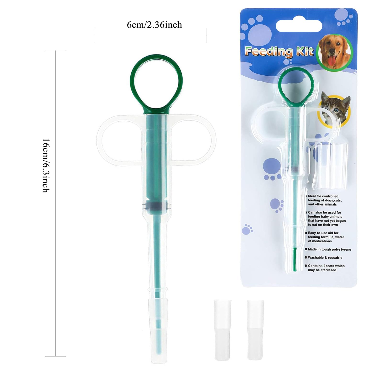 Dispenser Pillole Per Animali - Siringa Con Punta Silicone Morbida, Sicuro Per Gatti E Cani - Foto 3