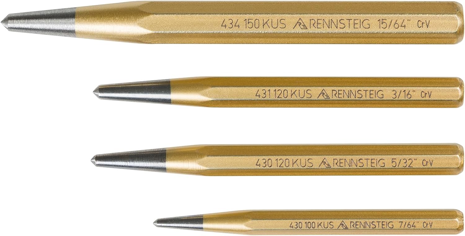 Rennsteig 9R 430 004 4 Pc Center Punch Set