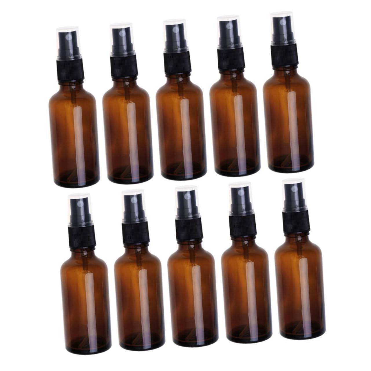 NOLITOY 10 piezas Botellas Spray Vacías de Vidrio Marrón de Recargables para Perfume Portátil Frascos Pulverizadores de Viaje Duraderos y Sellados para Líquidos