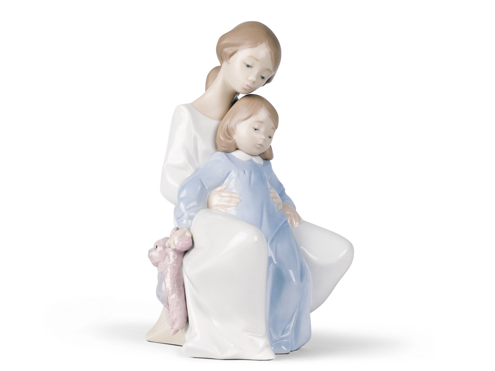 Nao White Porcelain By Lladro A Moment With Mommy ( Mummy ) 2001429