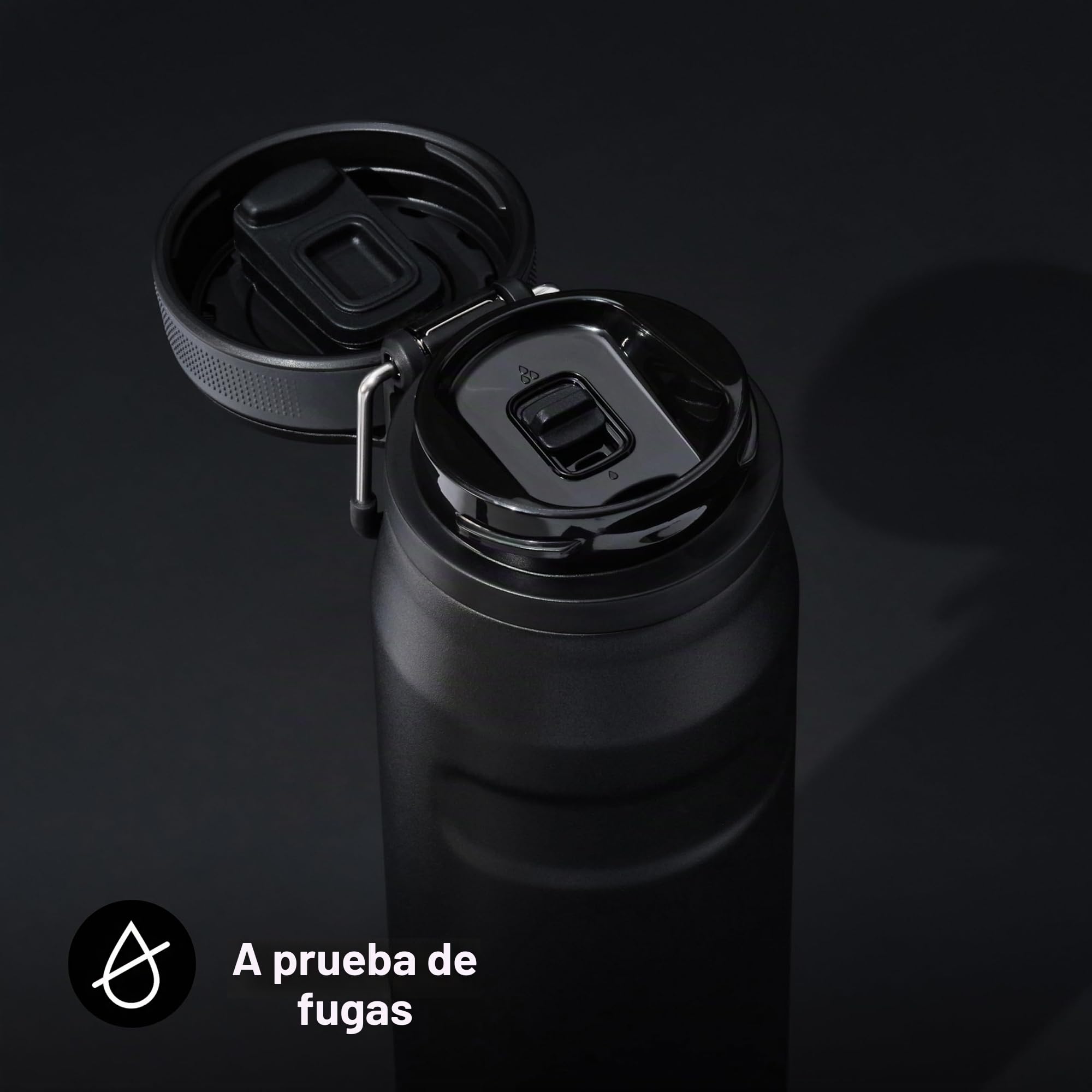 Stanley IceFlow Bottle Twist Flip 0.71L - 17 Horas Fría - Heladas 4 Días - Apta Para Lavavajillas - Botella Agua Acero Inoxidable - Sin BPA - Aislamiento Al Vacío - Black 2.0