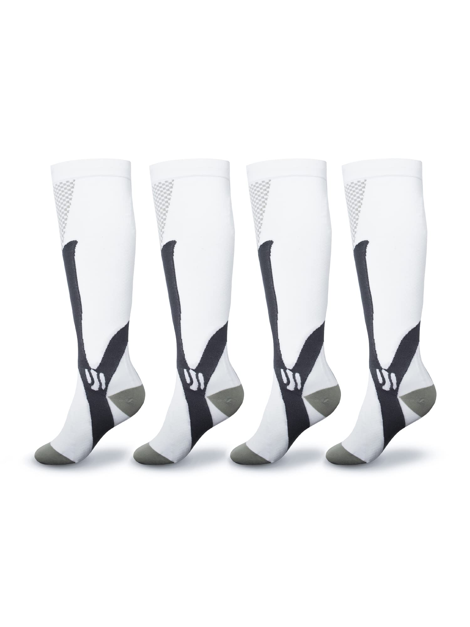 Medias de Compresión para Mujeres y Hombres (20-30mmHg), Calcetines de Compresión de Deporte, Running, Ciclismo, Viaje, Embarazo, Varices, Circulación Sanguínea, Vuelos, Trombosis, Enfermeria, Médico.