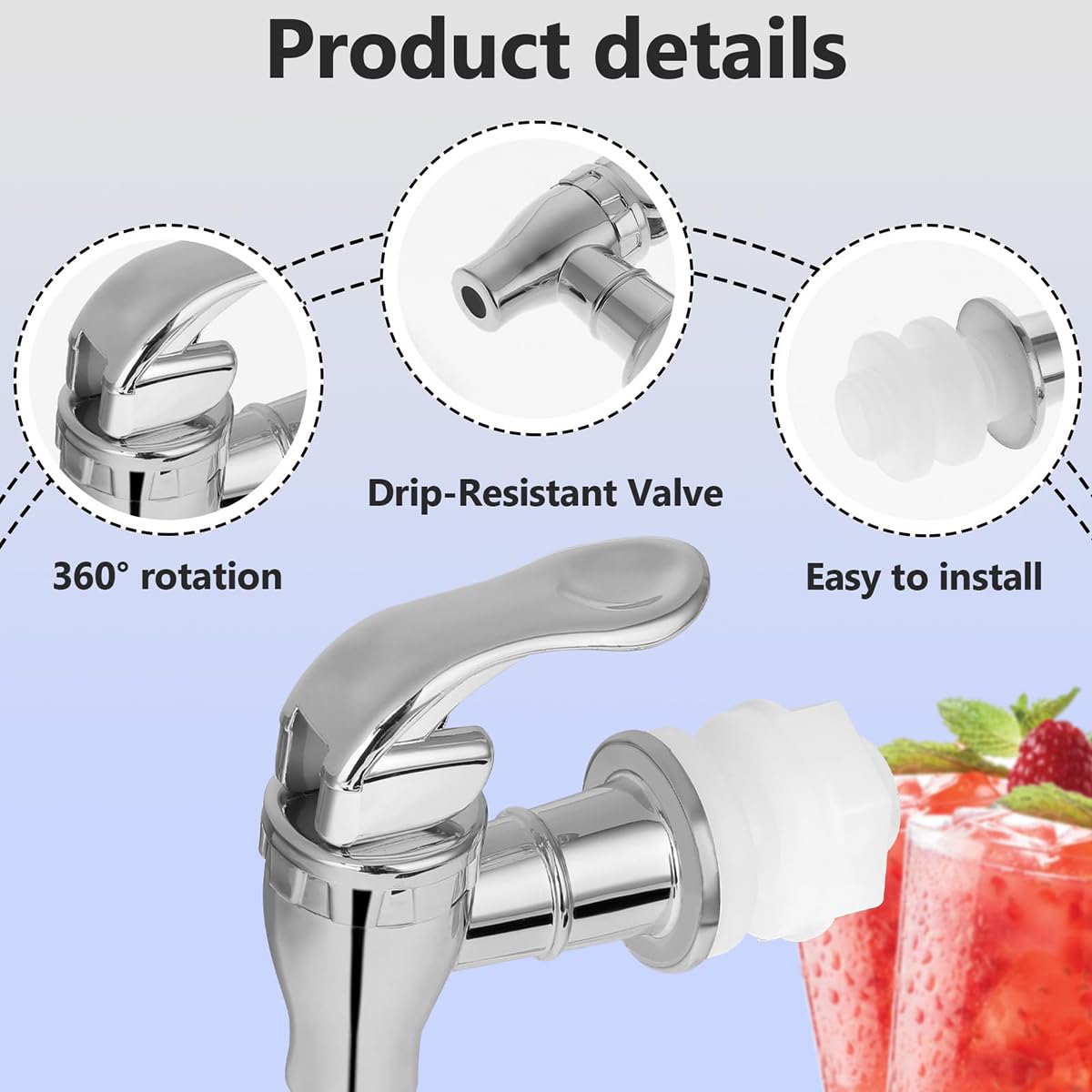 6 Pcs Distributeur De Boissons Robinet Remplacement Spigot Du D'eau