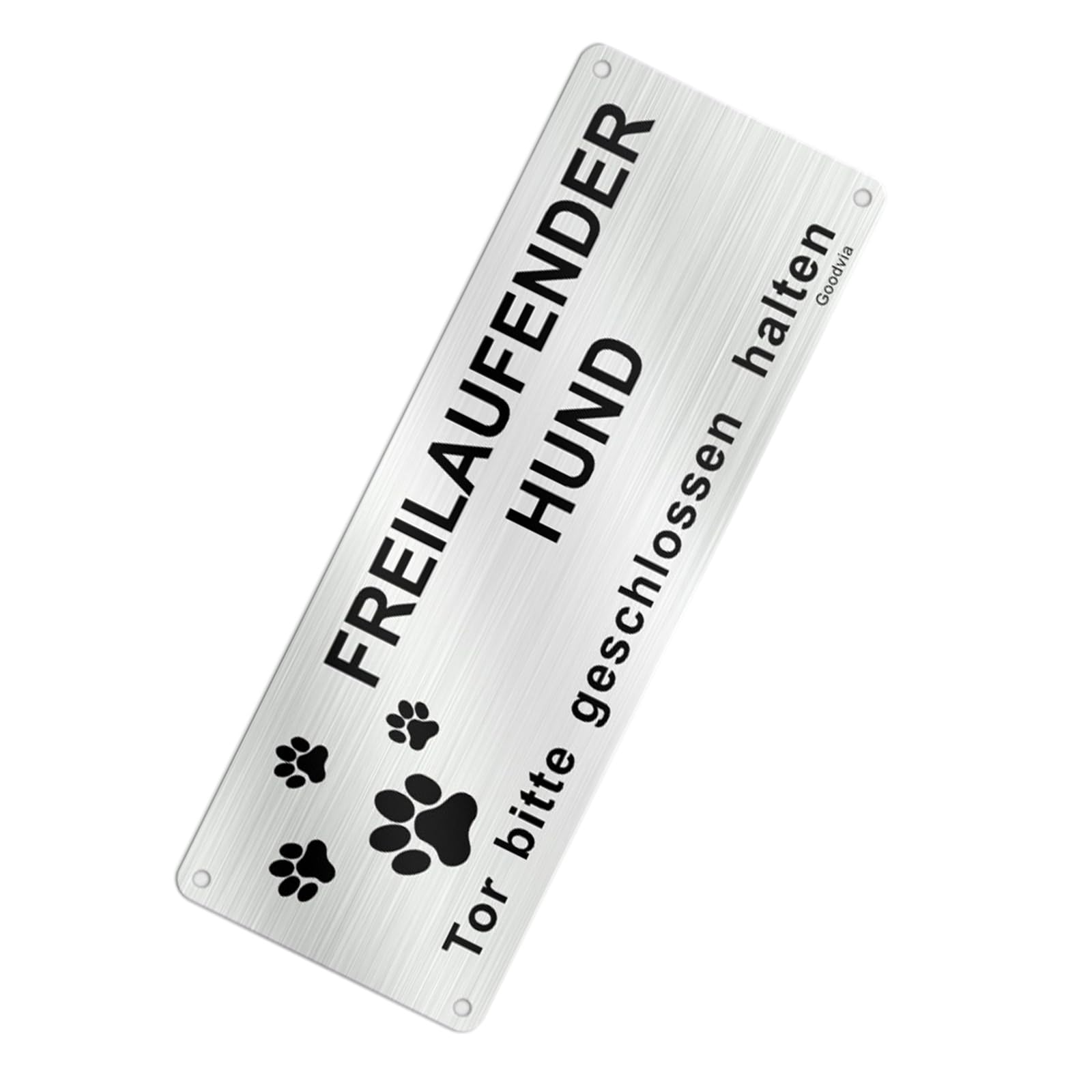Kalttoy Weather Resistant Dog Caution Sign Aluminium 25x10cm Dog Warning Plaques Water Resistant for Garden Entrance Gate Decors Pet Sign