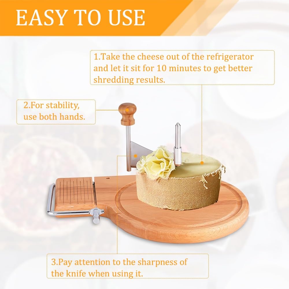 2 in 1 piegaciglia e affetta formaggio, lama in acciaio inox portatile, rotante, per formaggi, cioccolatini e salumi