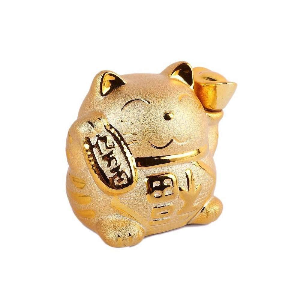 lachineuseJapanese Maneki Neko Cat Box Gold Tint