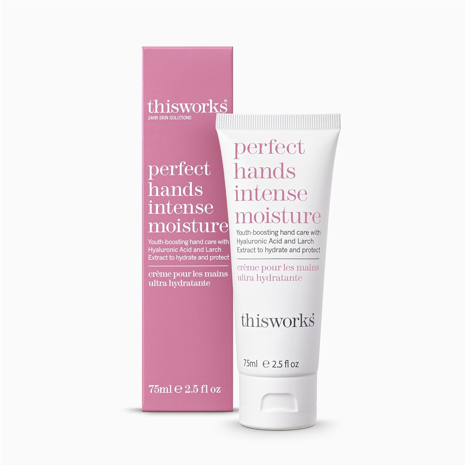 THISWORKS Perfect Hands Intense Moisture, 75ml, Hydrating Hand Cream Enriched with Larch Extract, Coconut and Fragranced Botanicals, Youth-Boosting Hand Moisturiser for Dry Skin
