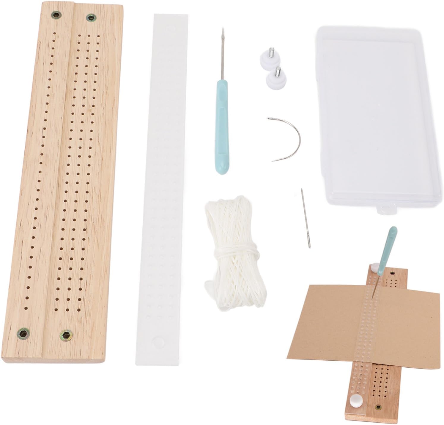 WOHPNLE Junk Journals Book Binding Kit, Punch Guide Set Portable Book Binding Supplies with Cradle Repair Tools and Adjustable Spacer for Scrapbooks Photo Albums