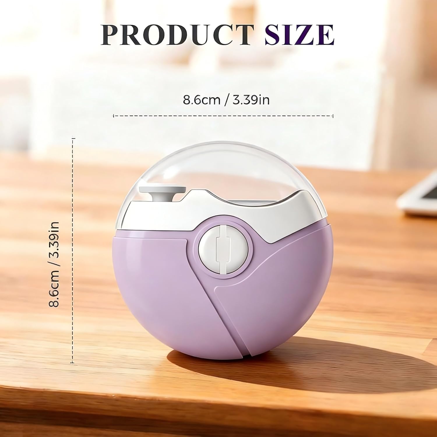 Cortaúñas eléctrico 3 en 1, cortaúñas automático de pulido eléctrico, cortaúñas eléctrico, cortaúñas eléctrico con 2 velocidades ajustables, recargable por USB para adultos (morado)