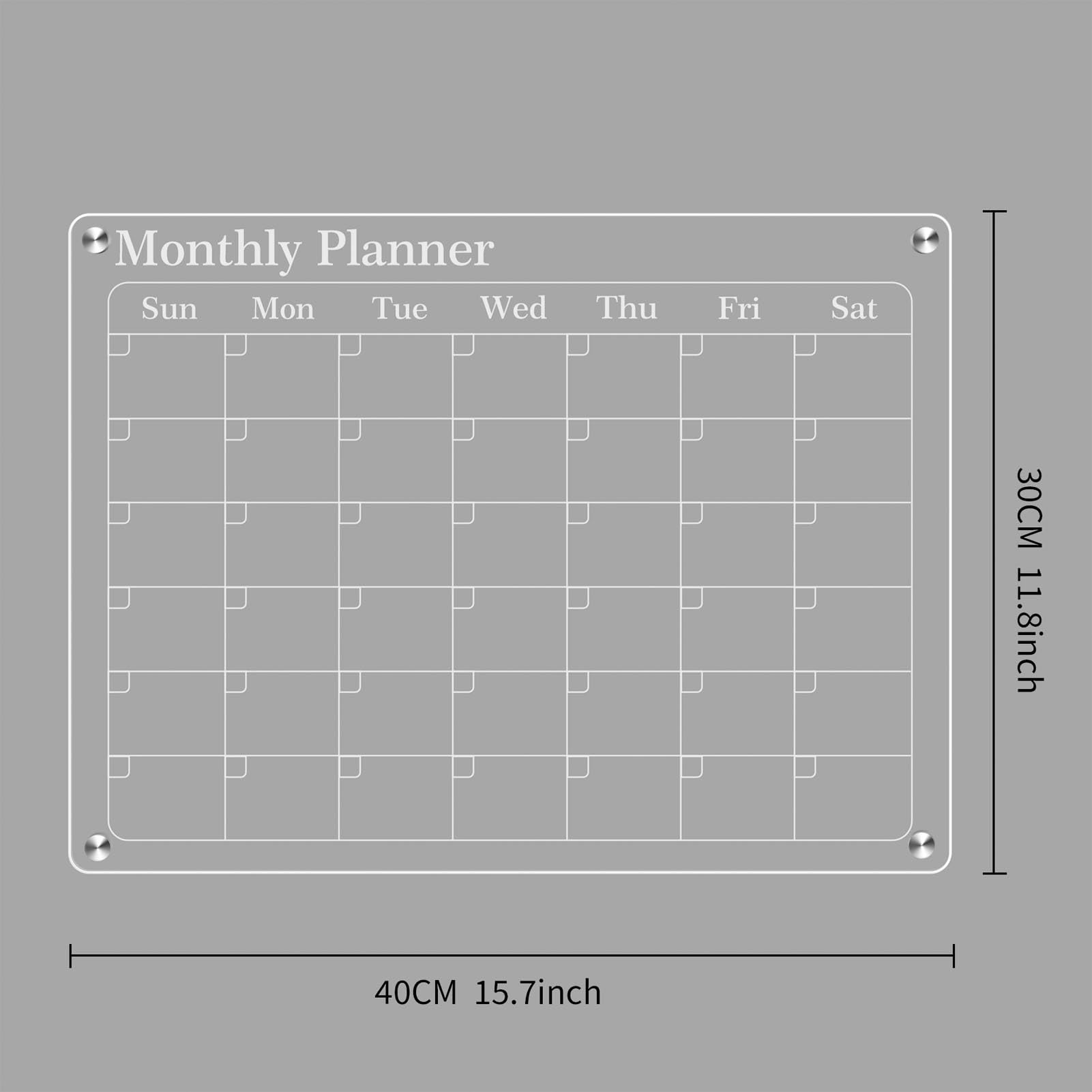 Topiky Juego de Tableros de Planificación de Borrado en Seco de Acrílico, 3 Piezas de Planificador Mensual Semanal Transparente con 6 Bolígrafos, Calendario Magnético para Nevera para Cocina, Hogar,