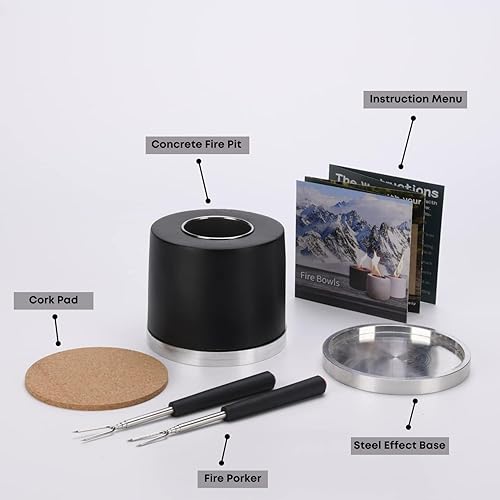 Miniatura 6 de Fogata de mesa  Cuenco de mesa para fogata portátil para mesa de fogata portátil ideal para interiores y exteriores, pequeño tablero de fuego,