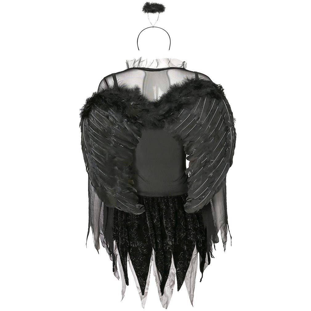 Ulalaza Disfraces de Mujer de Halloween Black Bat Fallen Angel Devil Vampire Witch Dress Accesorios de Cosplay Para Adultos — view 4