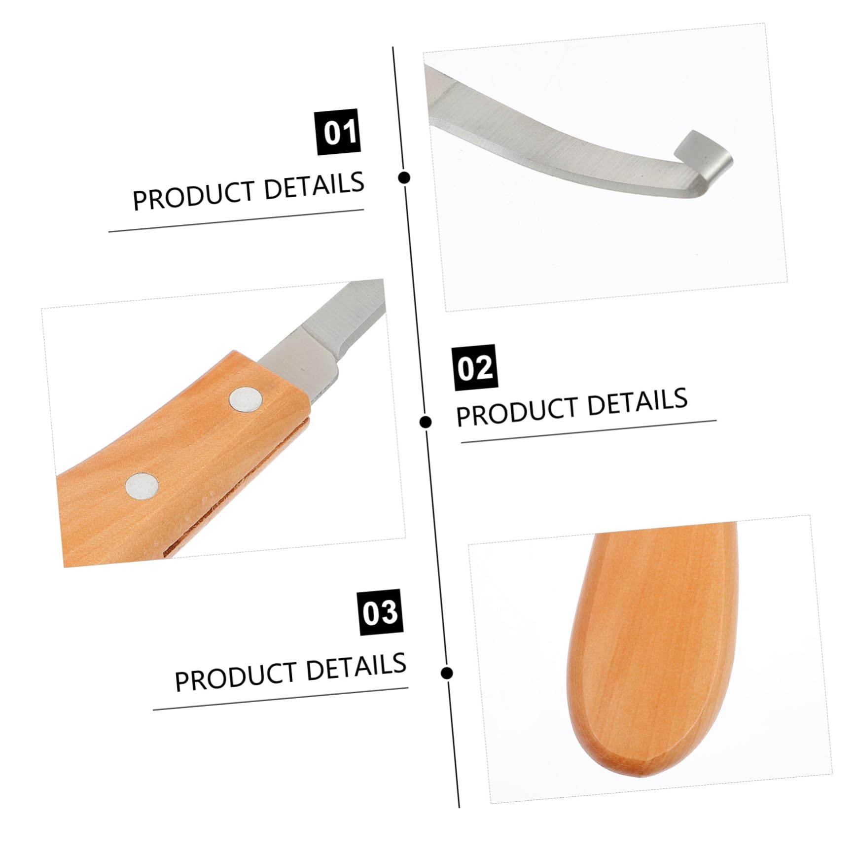 Happyyami 3stücke Tragbares Hufschneider-Werkzeug Für Pferde Robuster Edelstahl-huftrimmer Mit Ergonomischem Holzgriff Für Präzises Und Komfortables Trimmen Von Hufen