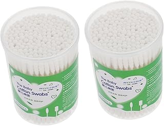 Beaupretty 2 Caixas De Cotonetes De Papel Cotonetes De Limpeza Cotonetes De Madeira Cotonetes De Limpeza De Orelha Cotonetes Branco Recém-Nascido Papel Virgem Cotonetes