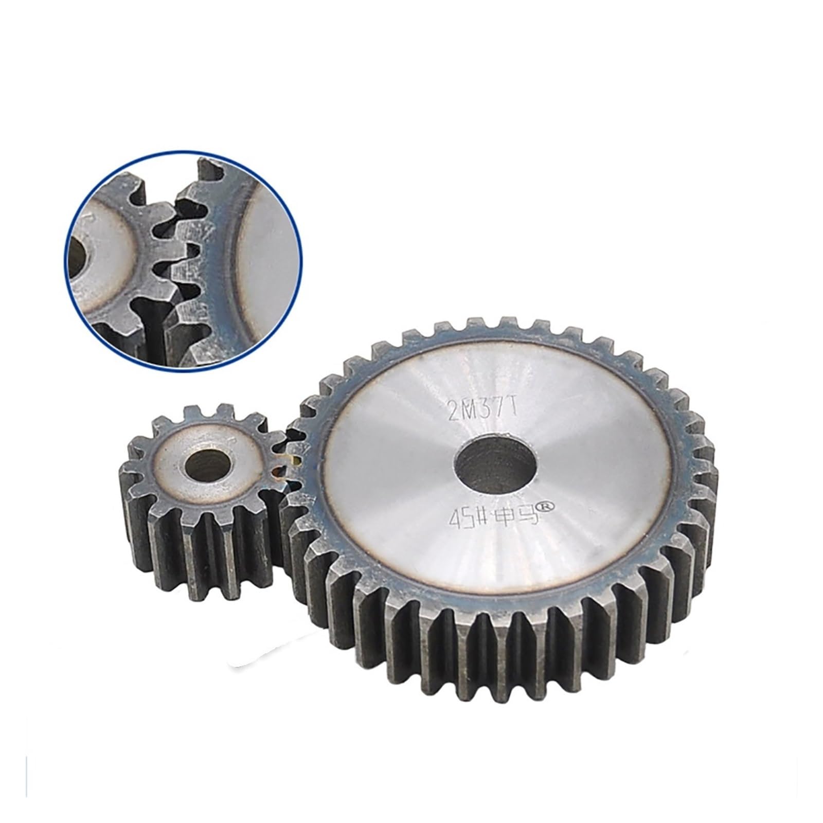 Bevel Gear Pinion Hardware Mechanical 1Pcs Mod 2 Spur Gear 2M 26-41 Tooth 45Carbon Steel Thick 20mm Metal Mechanical Transmission Pinion Gear(36 Teeth)