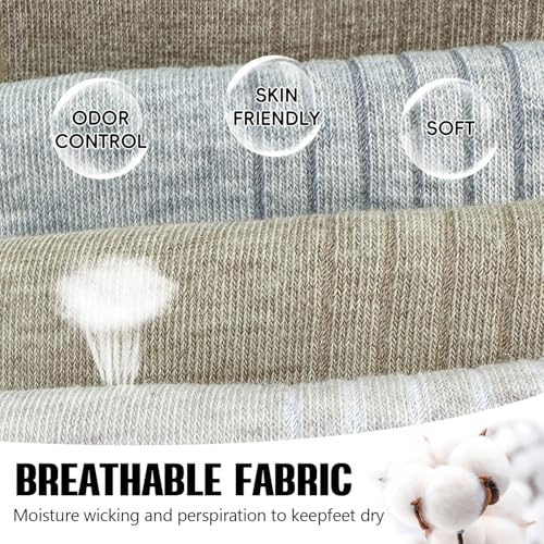 Image of Womens Cotton Ankle Socks - Breathable Low Cut No Show Casual Non Slip Flat 10 Pairs