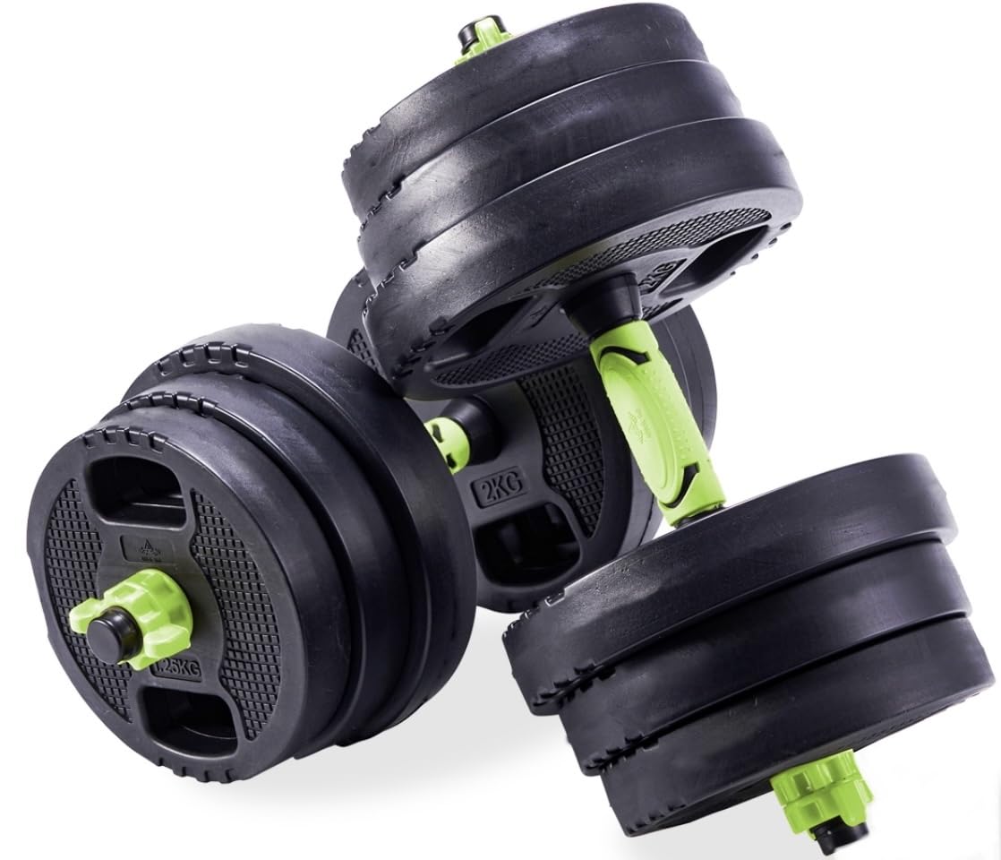 20KG Adjustable Dumbbell & Barbell Set – 3-in-1 Home Gym Weights | Space-Saving Strength Training for Home