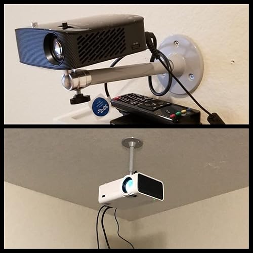 Miniatura 5 de Mini proyector de pared en techo, soporte de trípode de rotación de 360, compatible con la mayoría de mini proyectores, videocámara digital (8.465