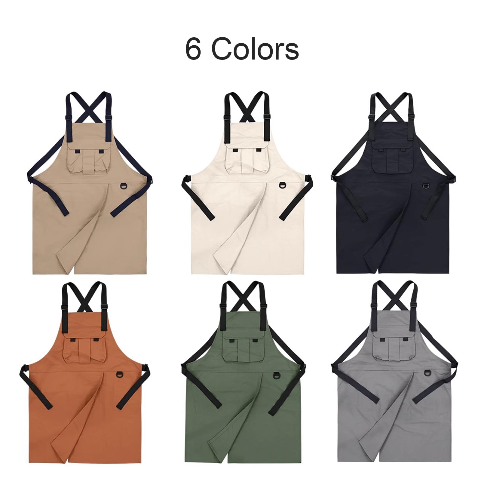 Tabliers pour Hommes Femmes, Tabliers De Travail avec Sangle Réglable Et 2 Poches, Tablier pour Cuisine Artiste Peinture Beige,One Size