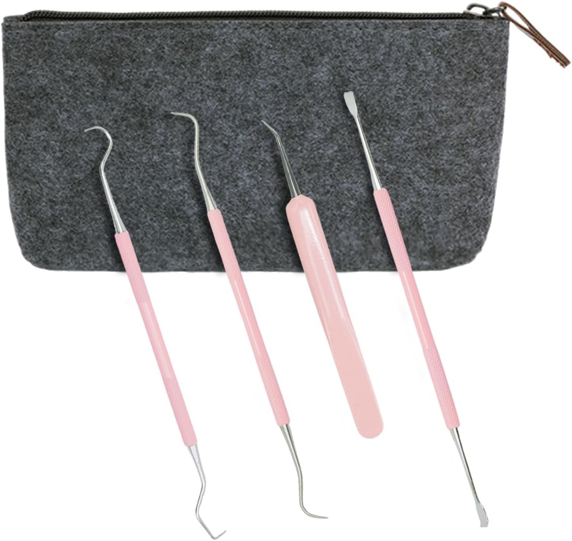 UCEC 6+1 Pack Vinyl Weeding Tools with Tool Bag Compatible with Cricut Weeding Tool and Accessories, Vinyl Tools Kit Compatible with Cameo Lettering Scraper Hook Spatula Tweezers