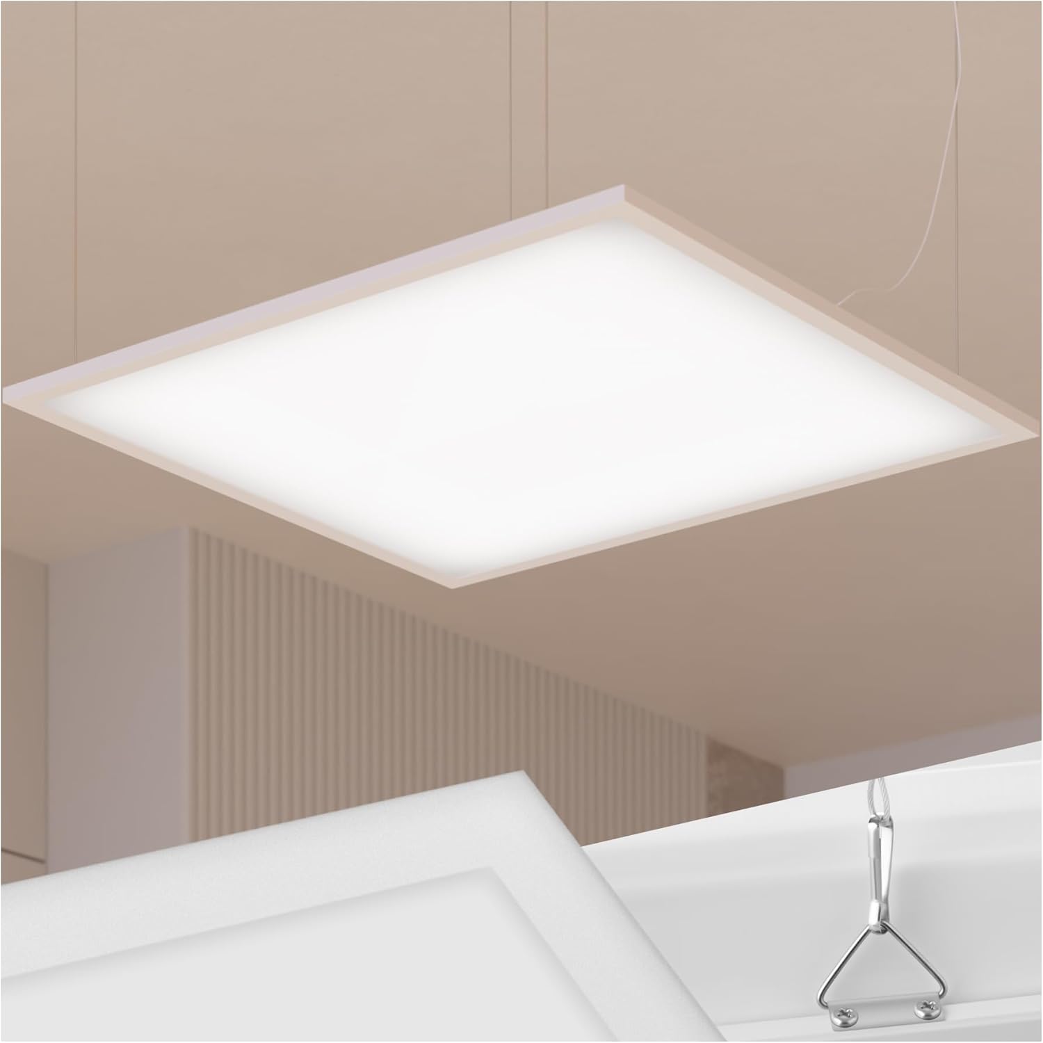 tectake® LED Panel Light in Slim Design with Floating Backlight Effect ...