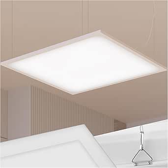 tectake® LED Paneel 45 x 45 cm, utraflach, als Wandlampe und Deckenlampe nutzbar, LED Deckenleuchte warmweiß, für indirekte Beleuchtung, als Lampe Flur, Deckenleuchte Wohnzimmer