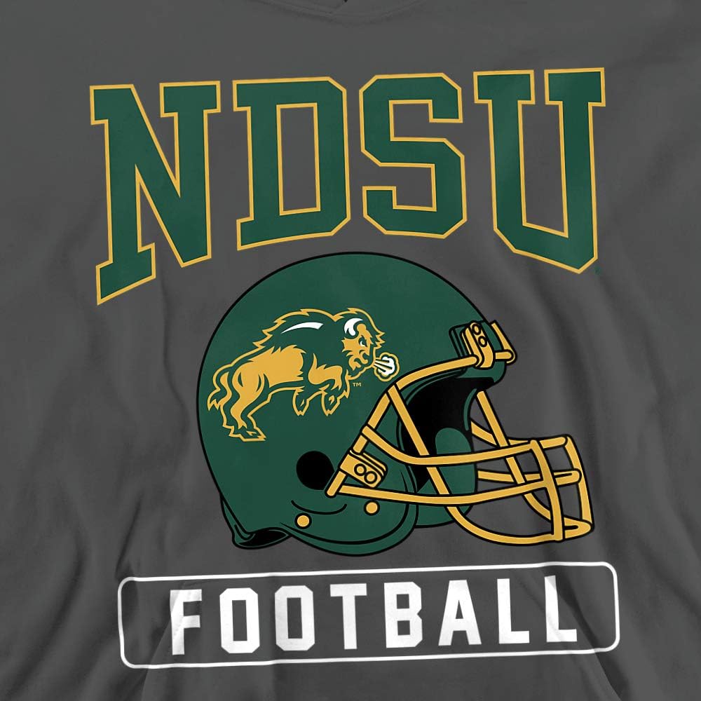 North Dakota State University Official Football Helmet Youth Kids Boy/Girls Pull-Over Hoodie Sweatshirt