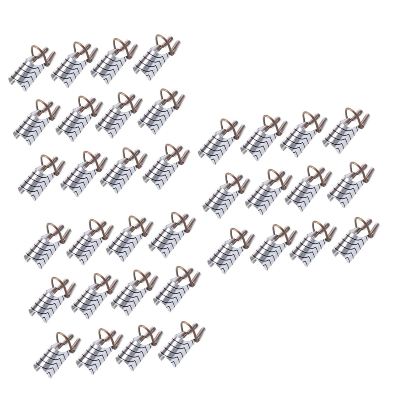 Healeved 45pezzi Estensioni Per Unghie Alluminio Forme Per Nail Art Riutilizzabili Strumenti Professionali Per Manicure Gel Argento
