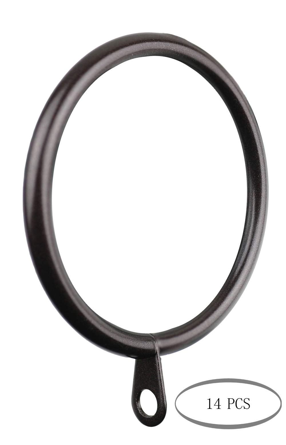 14 anillos de 3,81 cm de diámetro interno de metal, se adaptan a barras de 3,17 cm