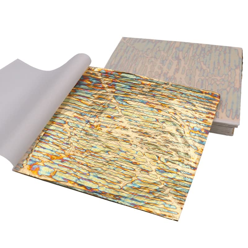 Fogli Rame Zn Decorazione Artistica 100 Fogli Foglia D'oro Finta Per Decorazioni - 14x14 Cm Per Arte E Doratura Foglie Oro 15x15cm - Foto 11
