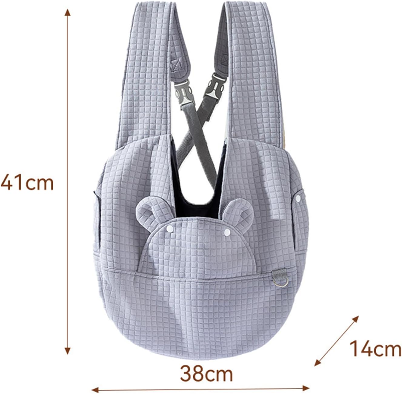 Pet Backpack Adjustable Cat Dog Front Backpack Portable Pet Bag Picnic Outdoor Backpack for Small Cats and Dogs,B