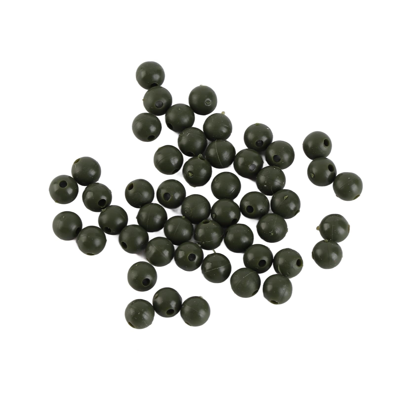 Fishing Beads, Fish Beads 50pcs Carp Soft Carp Fishing Rig Diameter 6mm Fishing Beads Saltwater for Night Fishing and Deep Water Fishing (Green)