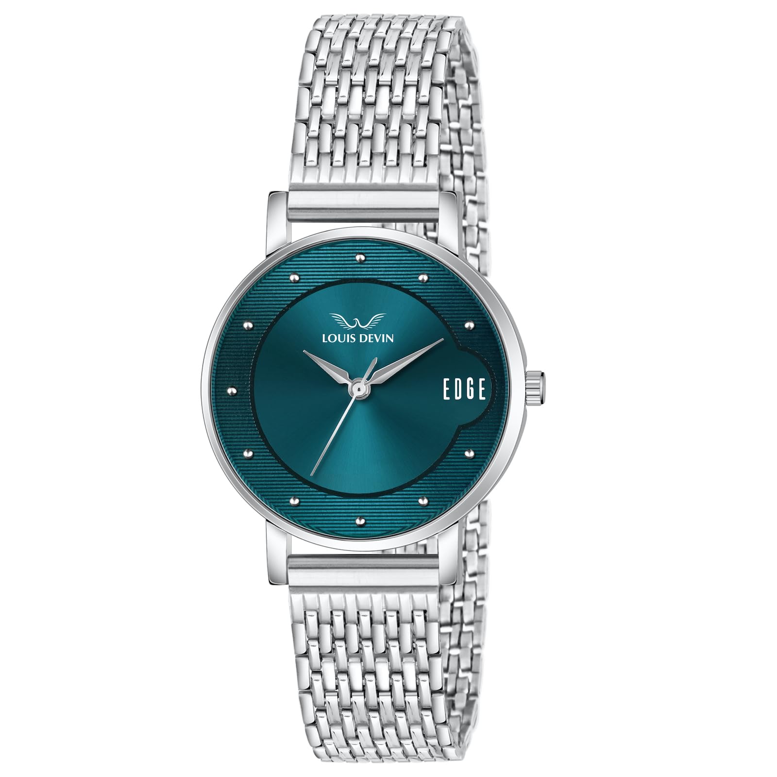 Stainless Steel Chain Analog Wrist Watch for Women (Green/Brown/Blue/Black Dial) | LD-LR192-CH-image-44