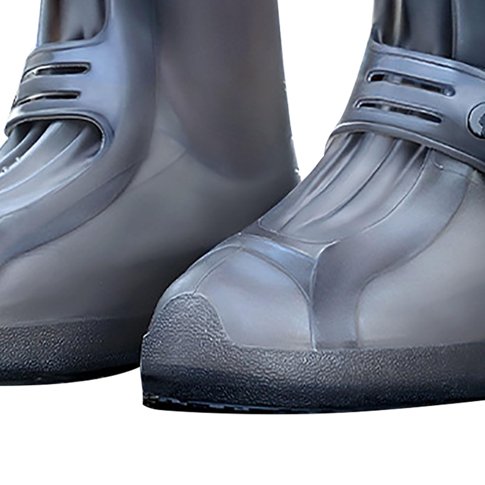 Cyrank Copriscarpe Riutilizzabili Impermeabili, Copriscarpe Antipioggia Stivali da Pioggia in Silicone Stivali da Pioggia Alti Addensati Uomini Adulti Donne Polpaccio Ampio Copriscarpe(XL （40-42）)