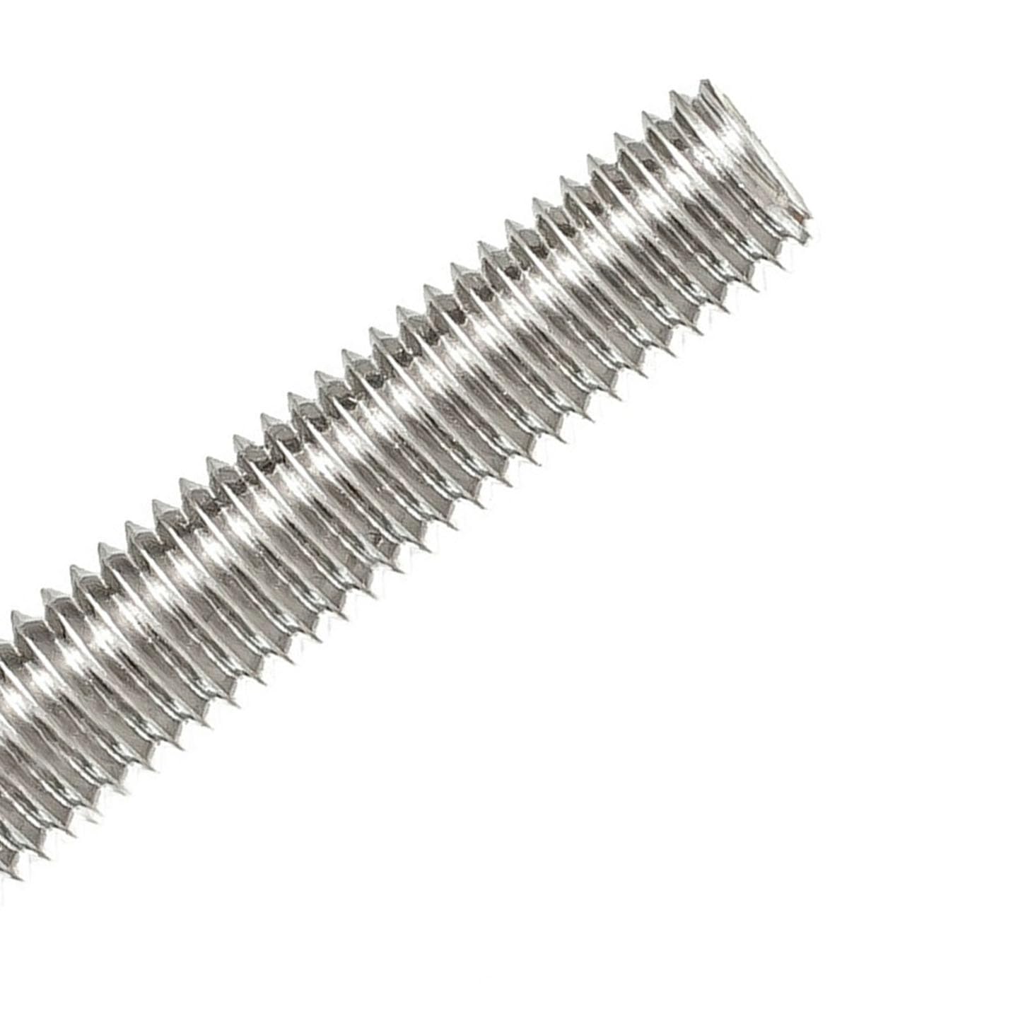 304 Stainless Steel Threaded Rod, M7 x 1.0mm Pitch, 7mm Diameter, Full Thread, Silver (1000mm Long)