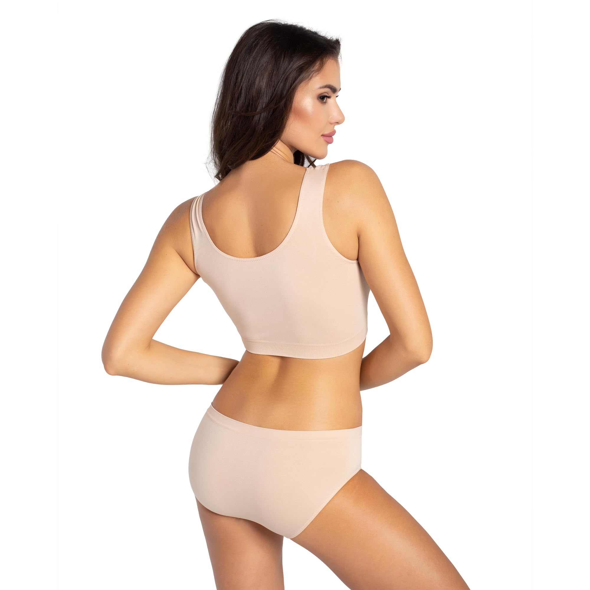 Sport Top Gatta, top na szerokich ramiączkach, sportowy biustonosz, miły, miękki, wygodny, fitness, joga, pilates, brak bocznych szwów, przylegający do ciała